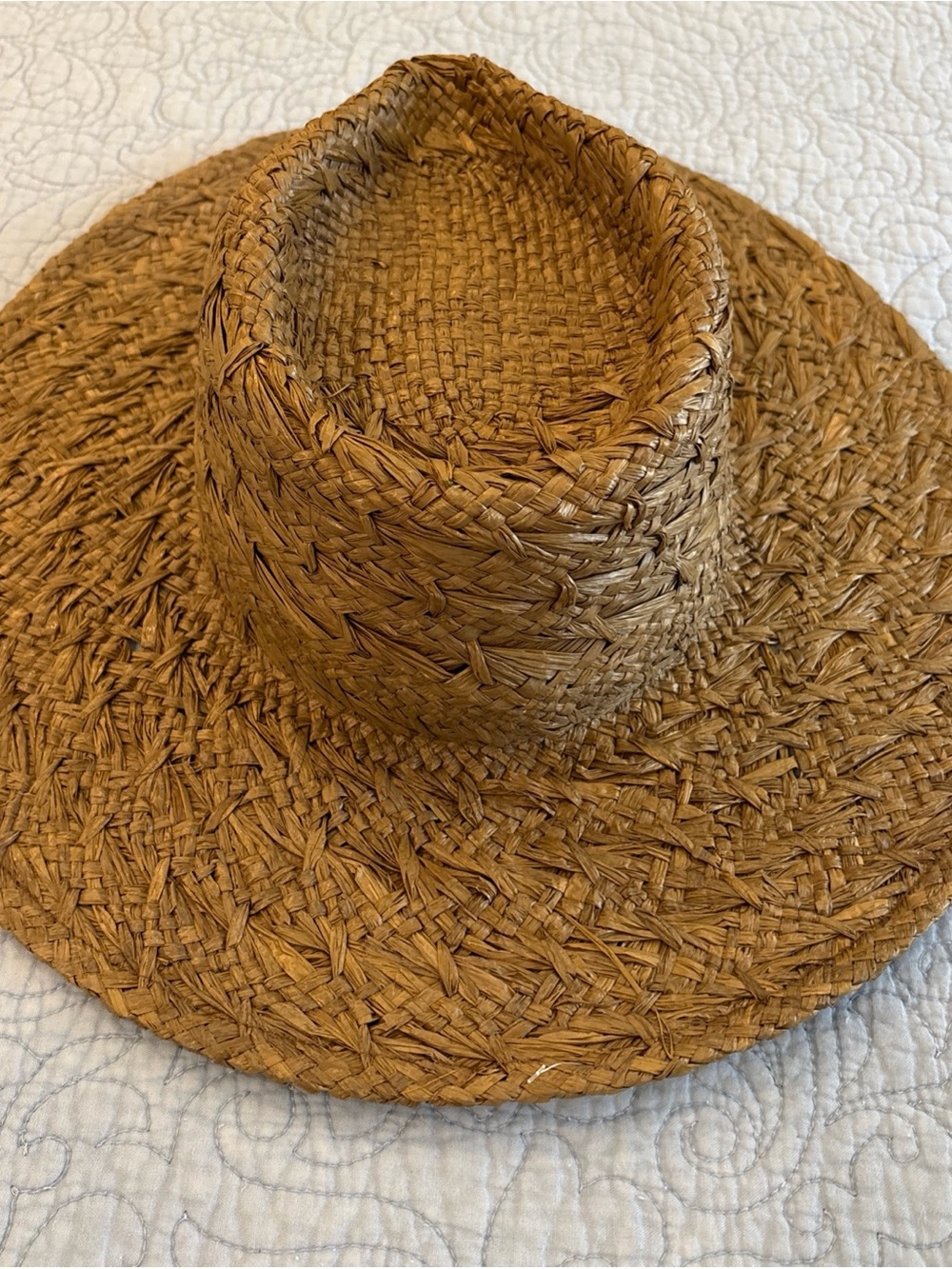 Braided Straw Sun Hat in Brown - Picture 2 of 5